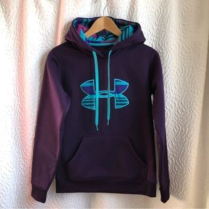 Under Armour Storm Semi-Fitted Hoodie Sweatshirt Dark Purple Women's XS